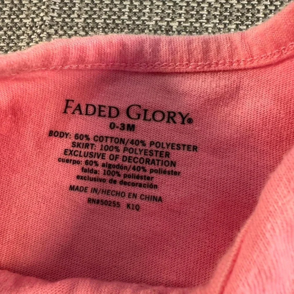 Faded Glory pink onesie with tutu